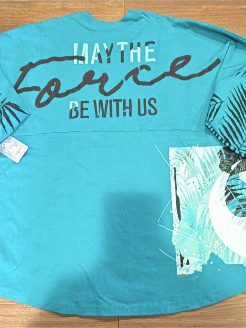NWT Star Wars Spirit Jersey Rebel Leader "May the Force be with us" Teal XXL WDW